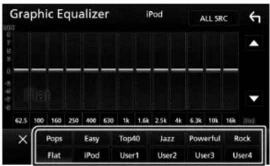 KENWOOD DMX7018DABS - Réaffiche la courbe de l'égaliseur - 1