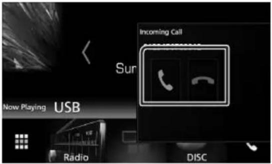 KENWOOD DMX7018DABS - Touchez [icon] pour répondre à un appel téléphonique ou - 2
