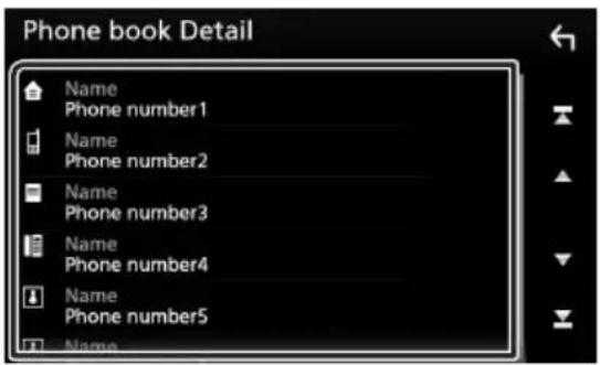 KENWOOD DMX7018DABS - Select the phone number from the list. - 1