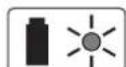 BOSCH Easy HedgeCut 1235 Li - Continuous Lighting of the Green Battery Charge Indicator - 1
