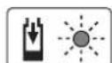 BOSCH Easy HedgeCut 1235 Li - Flashing Green Battery Charge Indicator - 1
