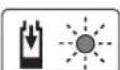 BOSCH Easy HedgeCut 1235 Li - Indicateur clignotant vert de charge de l'accu - 1