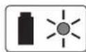 BOSCH Easy HedgeCut 1235 Li - Laddningsindikatorn lyser med konstant gront Ijus - 1
