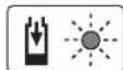 BOSCH Easy HedgeCut 1235 Li - Blinklys grinn batteri-ladeindicator - 1