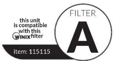 Winix Zero N - To purchase replacement Winix filters: - 1