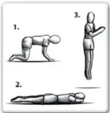 EXIT Silhouette Inground - FORTGESCHRITTENE ÜBUNG 2: Hände und Knie auf Vorwärts-Fall - 1