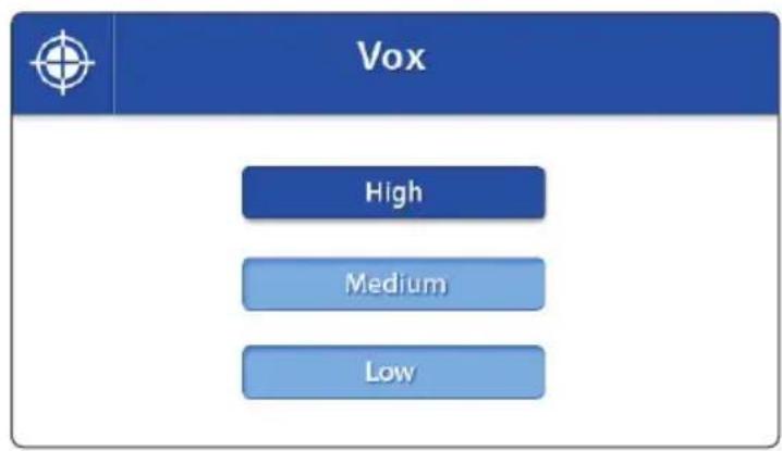 Luvion Prestige Touch 2 - Adjust sensitivity Power Save (sensitivity - VOX) - 1