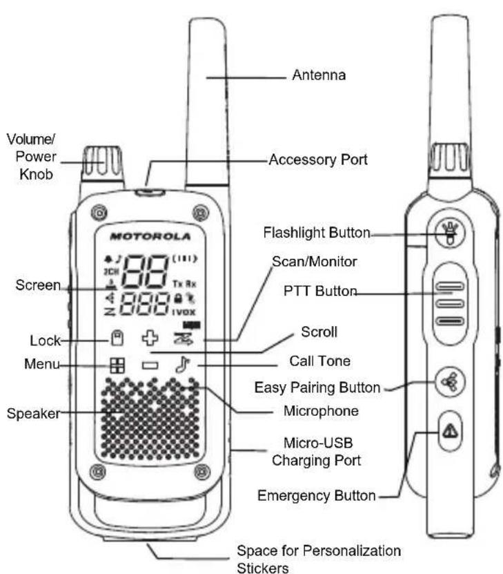 MOTOROLA Talkabout T82 Extreme - Features and Specifications - 1