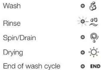 INDESIT IWDC 6145 EU - Wash cycle phase indicator lights - 1