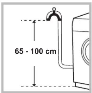 INDESIT EWC 81483 W EU - Connecting the drain hose - 1