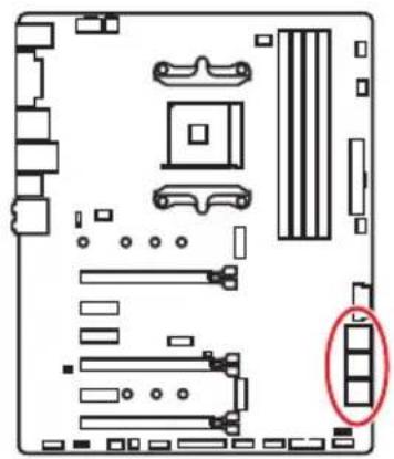 MSI X470 Gaming Plus - SATA1~6: Pa3beMbI SATA 6Γ6/c - 1