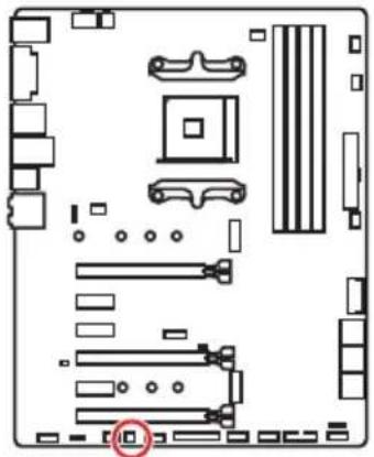 MSI X470 Gaming Plus - CLR_CMOS1: Kho��а очinctи данньix CMOS - 1
