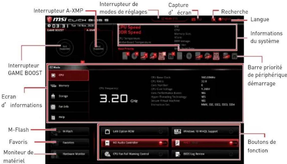MSI X470 Gaming Plus - EZ Mode (mode simplifié) - 1