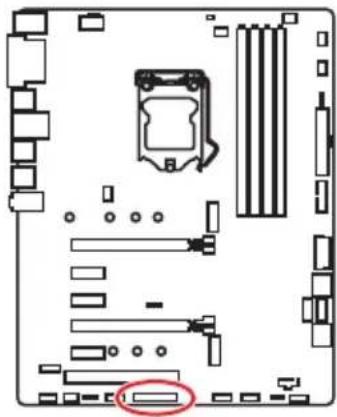 MSI X470 Gaming Plus - JLPT1: Connecteur de port parallele - 1