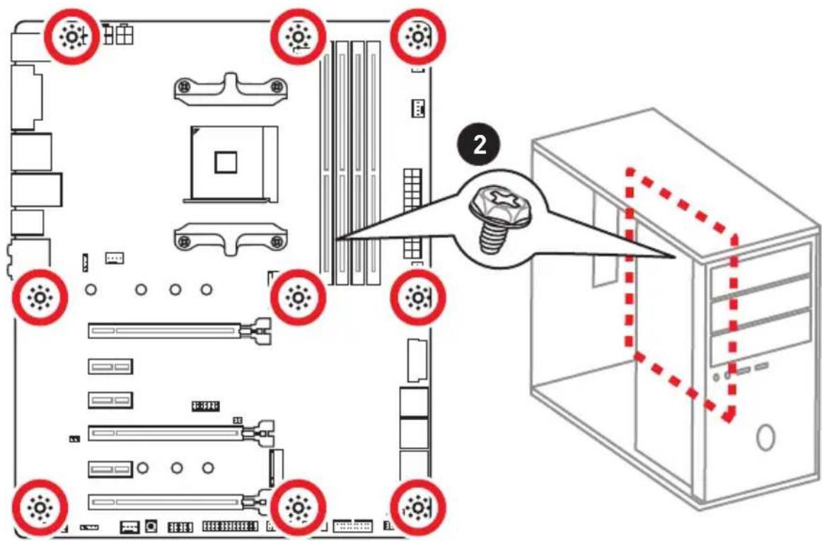 MSI X470 Gaming Plus - Installing the Motherboard/ Installation des Motherboards/ Installer la carte mère/Установka MaTeprHcKoI ПlaТы - 2