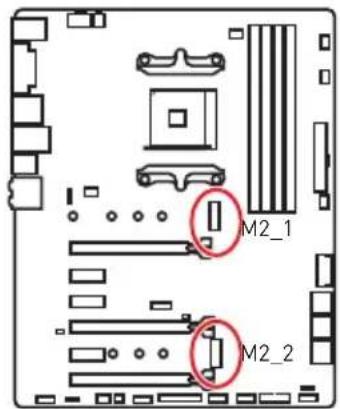 MSI X470 Gaming Plus - M2_1~2: M.2 Slots (Key M) - 1