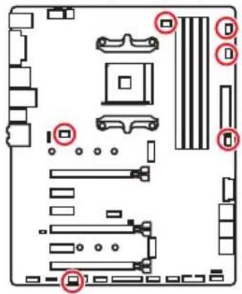 MSI X470 Gaming Plus - CPU_FAN1, PUMP_FAN1, SYS_FAN1~4: Pa3bembl BeHTnJIrTOPOB - 1