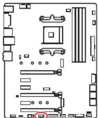 MSI X470 Gaming Plus - JCOM1: Serial Port Connector - 1