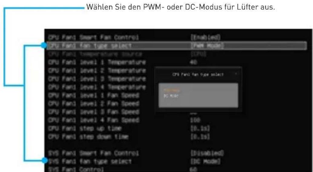 MSI B250M PROVH - Umschalten des Lüfter-Modus und Anpassung der Lüfterdrehzahl - 1