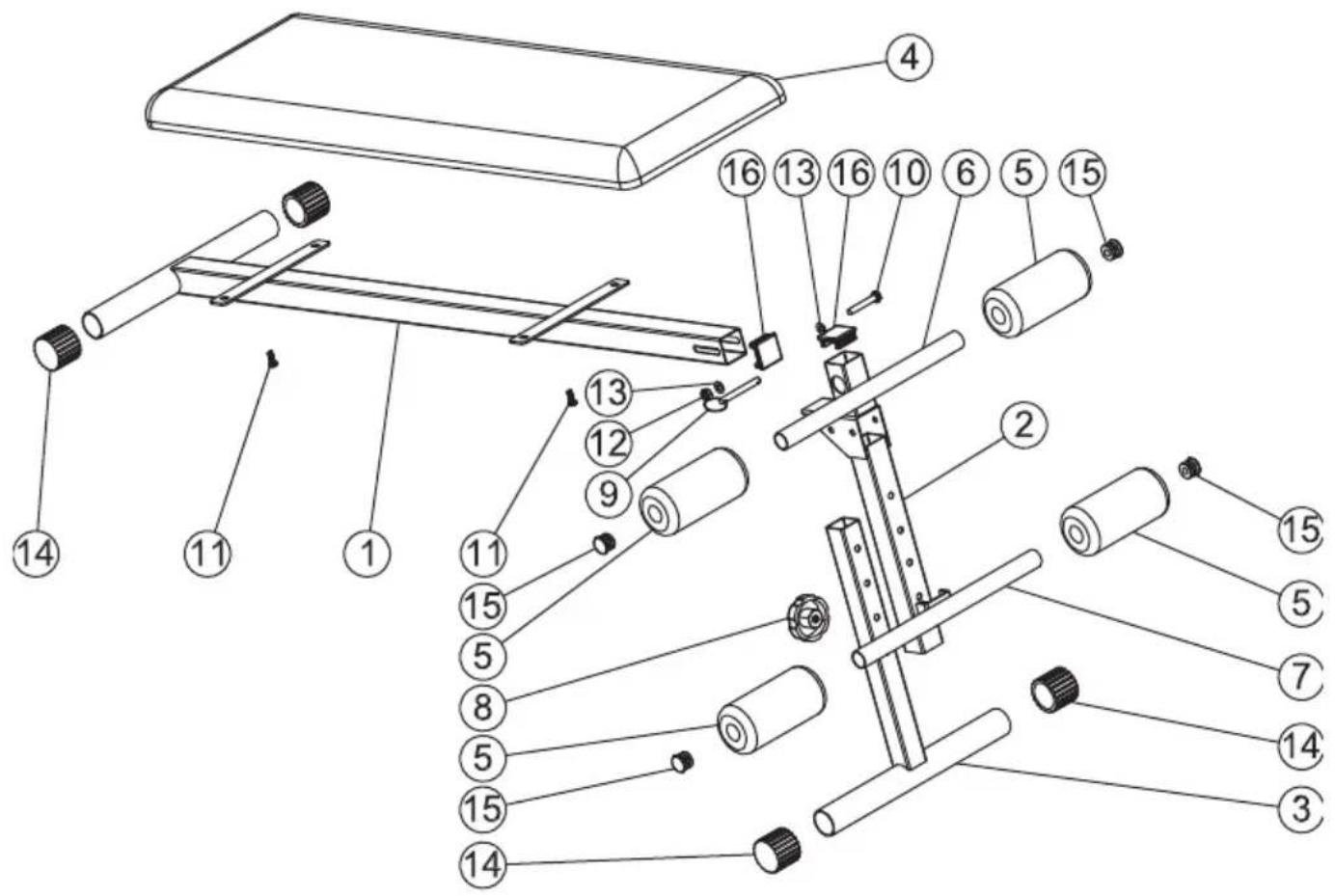 TUNTURI AB20 Abdominal Bench - Vastuuvapauslauseke - 1