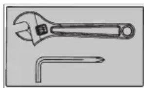 TUNTURI AB20 Abdominal Bench - Serrer les écrous et les boulons/vis - 1