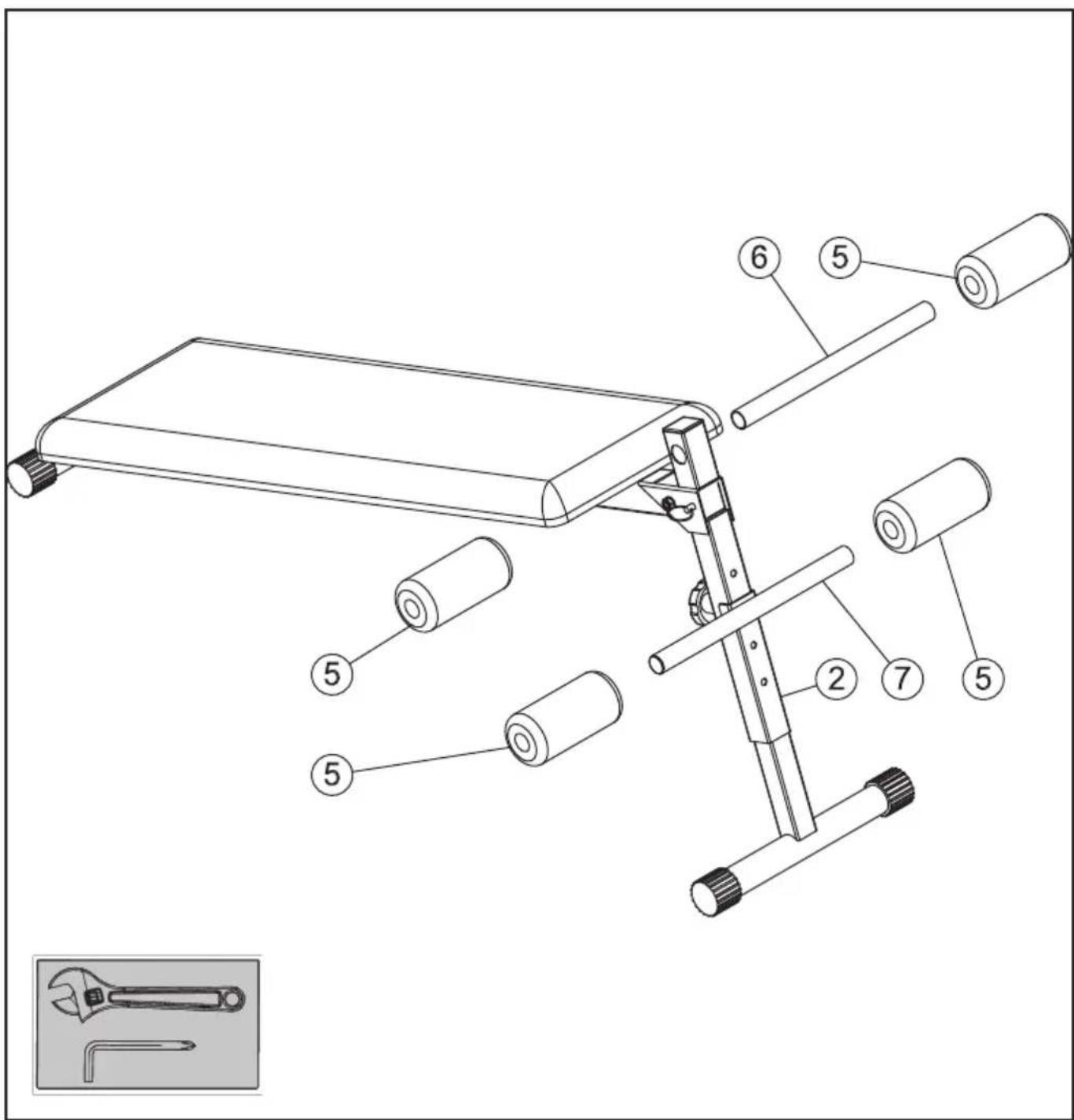 TUNTURI AB20 Abdominal Bench - A #2 - 2