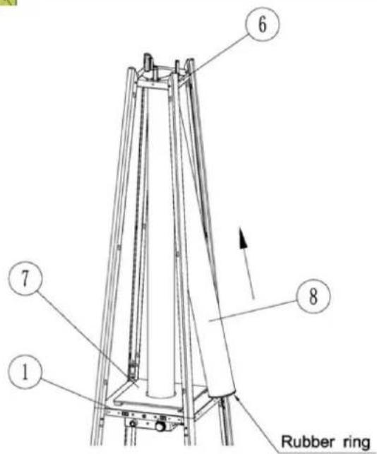 Arpe Sears Flameheater 190 cm - OPBOUW BESCHRIJVING - 7
