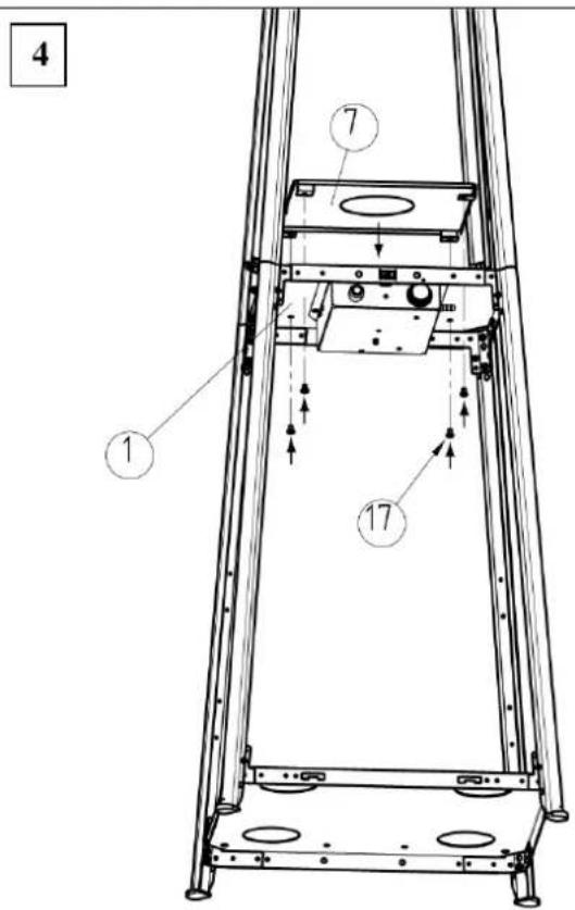Arpe Sears Flameheater 190 cm - ASSEMBLAGE DE RÉCHAUFFEUR - 4