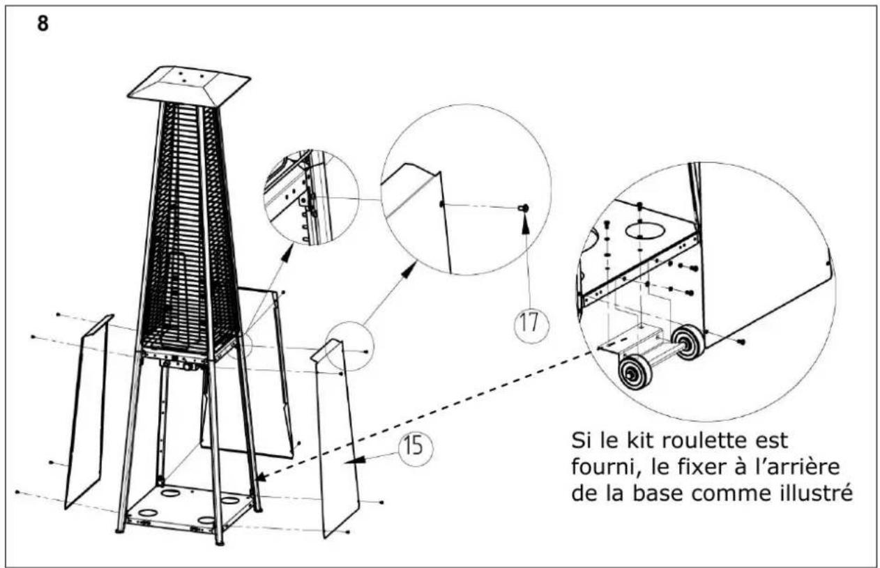 Arpe Sears Flameheater 190 cm - ASSEMBLAGE DE RÉCHAUFFEUR - 8