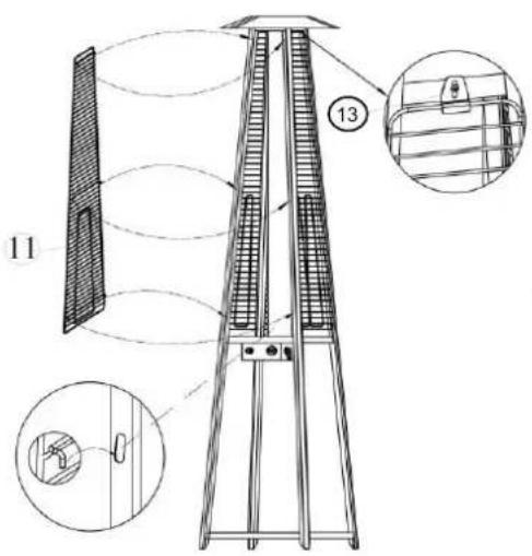 Arpe Sears Flameheater 190 cm - OPBOUW BESCHRIJVING - 9