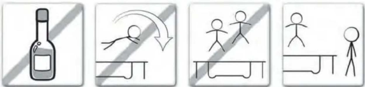 EXIT Elegant Round - AANBEVOLEN VOORZORGSGMAATREGELEN TIJDENS HET GEBRUIK VAN DE TRAMPOLINE - 1