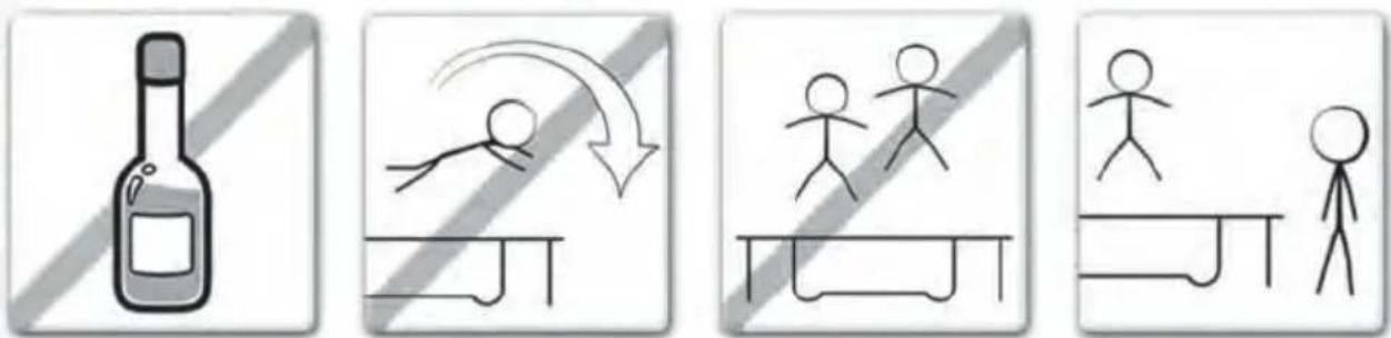 EXIT Elegant Round - VORSICHTSMASSNAHMIEN FÜR DEN GEBRAUCH DES TRAMPOLINS - 1