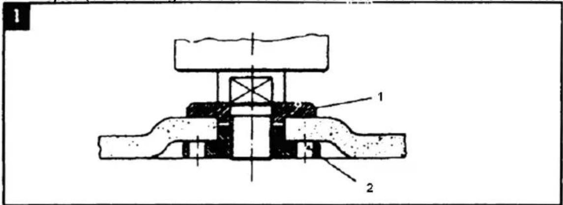 PowerPlus POWX0614 - Disposicao das flanges ao usar-se um disco rectificador rebaixado ou recto - 1