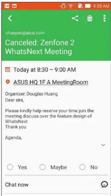 ASUS ZenFone 2 Laser ZE600KL - Acceptor ou decliner une invitation - 1