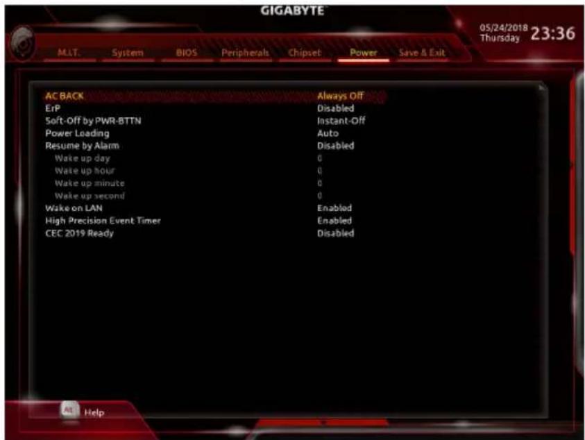 GIGABYTE B450 Aorus PRO - 2-8 Power (省电功能设定) - 1
