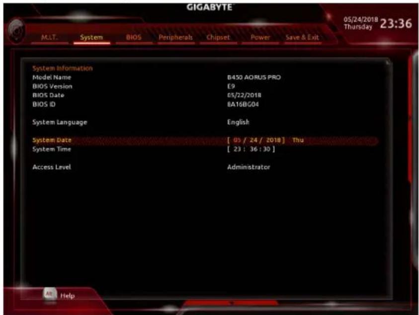 GIGABYTE B450 Aorus PRO - 2-4 System (系统信息) - 1