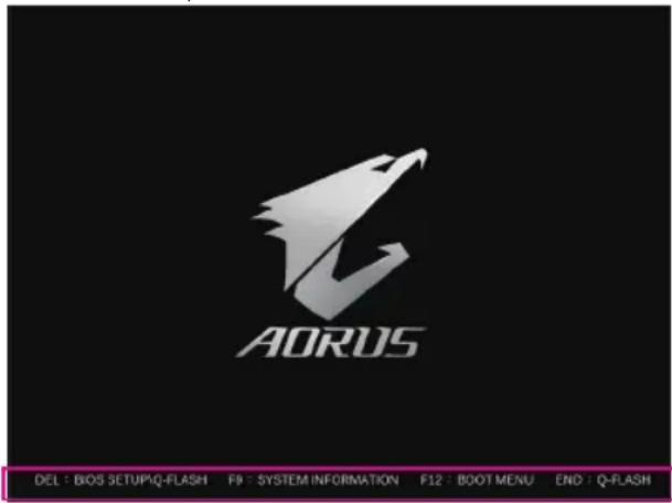 GIGABYTE B450 Aorus PRO - 2-1 开机画面 - 1