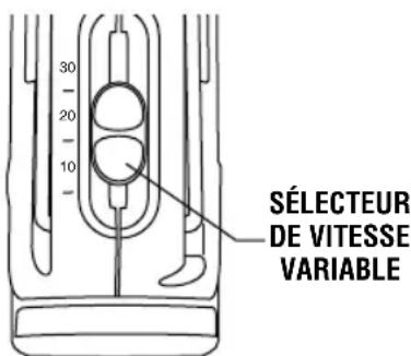 DREMEL 8220 - La vitesse de l'outil rotatif est contrôlée par le réglage de ce sélecteur sur le bâti. - 1