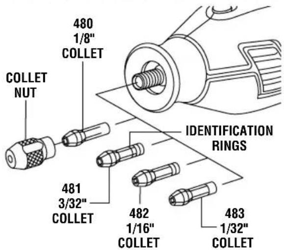 DREMEL 8220 - EZ TWIST™ INTEGRATED WRENCH/NOSE CAP - 1
