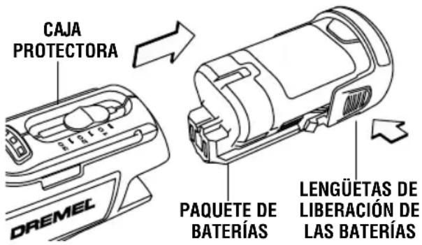 DREMEL 8220 - INTRODUCCIÓN Y SUELTA DEL PAQUETE DE BATERÍAS - 1