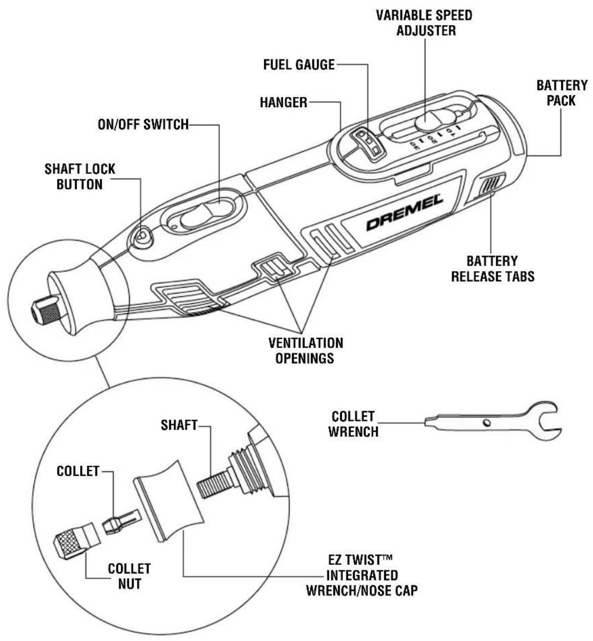 DREMEL 8220 - WARNING - 1