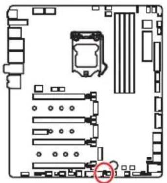 MSI MEG Z390 Godlike - JBLK_U1, JRATIO_U1: Connecteurs Fréquence de base et Ratio - 1