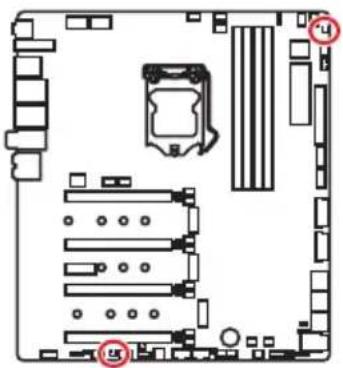 MSI MEG Z390 Godlike - T_SEN1~2: Connecteur de capteur thermique - 1