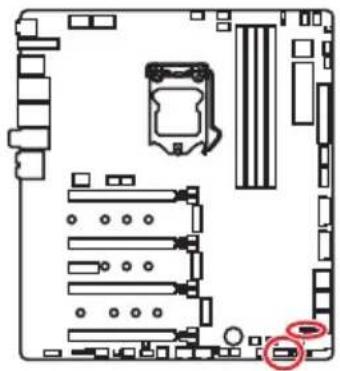 MSI MEG Z390 Godlike - JFP1, JFP2: Pa3bembl nepeDnei paHei - 1