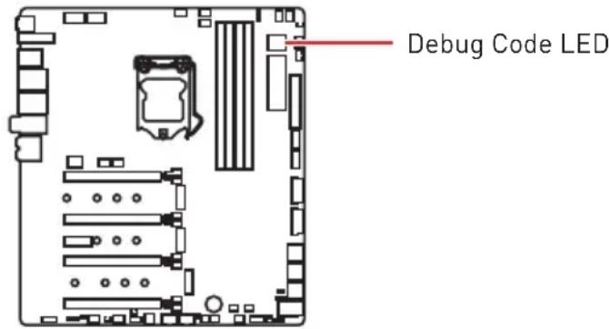 MSI MEG Z390 Godlike - Debug-Code-LED - 1