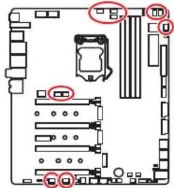 MSI MEG Z390 Godlike - CPU_FAN1, PUMP_FAN1, SYS_FAN1~8: Connecteurs pour ventilateurs - 1