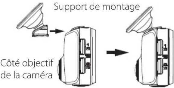 KENWOOD DRV830 - Fixez le périphérique sur le support de montage. (accessoires) - 1