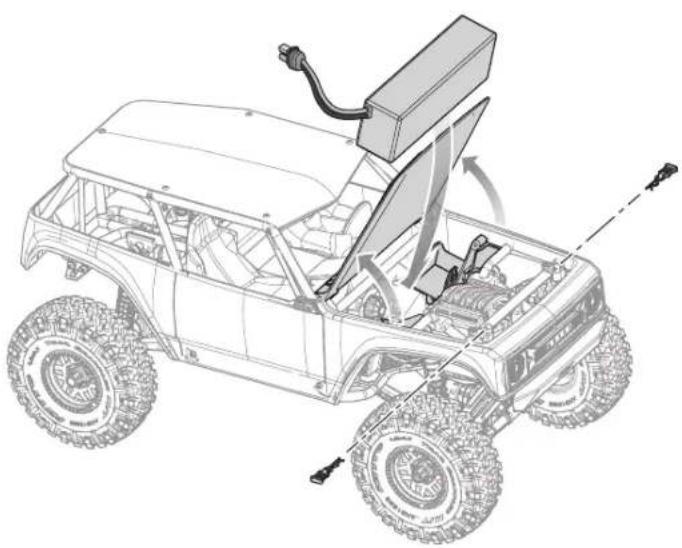 Axial WRAITH 1.9 - DEN FAHRZEUG-AKKU EINSETZEN - 3