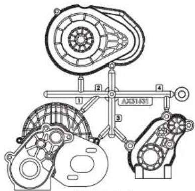 Axial WRAITH 1.9 - PARTS REFERENCE // TEILEREFERENZ // RÉFERENCES DES PIEÇES // RIFERIMENTO COMPONENTI - 23