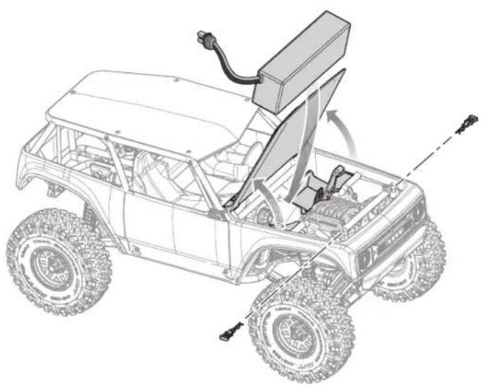 Axial WRAITH 1.9 - INSTALL THE VEHICLE BATTERY - 3